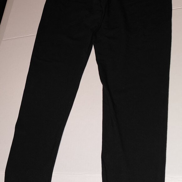 Y2K Victoria's Secret Fold-over Black Pink Silver Leggings Women's Size Large - Picture 6 of 8